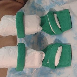 Good American Terry Slip On High Heel Sandals Green Size 7.5